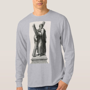 Statue des Heiligen Andreas Apostel mit Kreuz T-Shirt