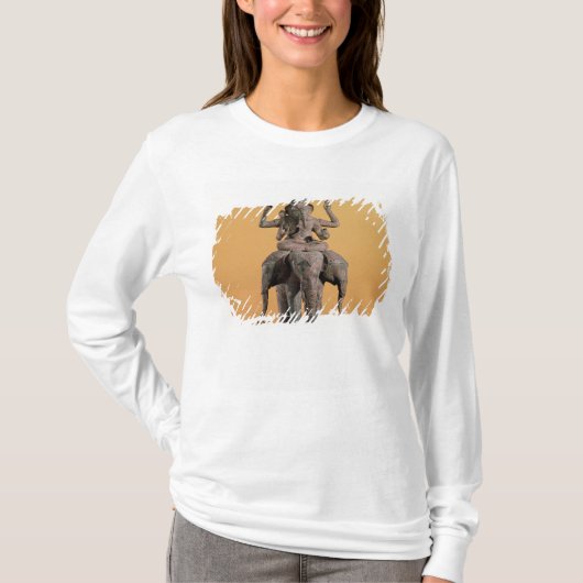 Statue des hindischen Gottes Ganesh T-Shirt (Vorderseite)