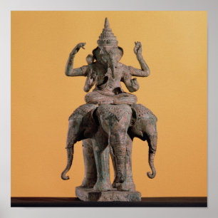 Statue des Hindu-Gottes Ganesh Poster