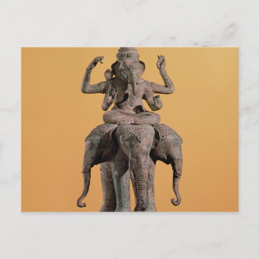 Statue des Hindu-Gottes Ganesh Postkarte (Vorderseite)