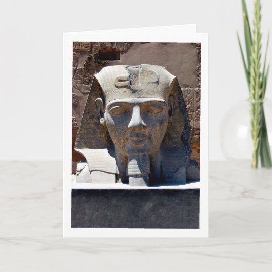 Statue des Königs Ramses II. Porträt am Tempel von Karte (Vorderseite)