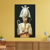 Statue des Kultes Osiris Leinwanddruck (Insitu (Wohnzimmer))
