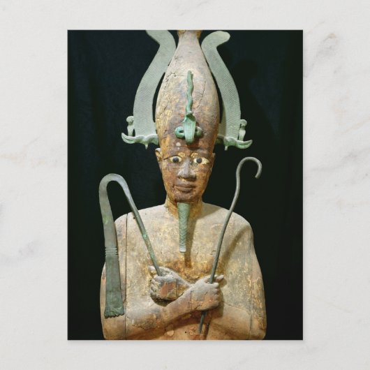 Statue des Kultes Osiris Postkarte (Vorderseite)