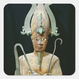 Statue des Kultes Osiris Quadratischer Aufkleber