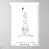 Statue des Liberty Blueprints Poster (Vorne)