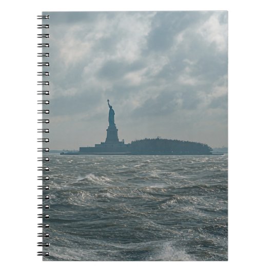 Statue des Liberty Stormy Waters Notebook Notizblock (Vorderseite)