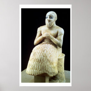 Statue des offiziellen Ebih-IL, vom Tempel von Poster