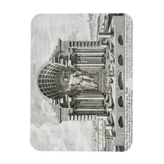 Statue des Olympischen Zeus, gemacht von Phidias i Magnet (Vertikal)