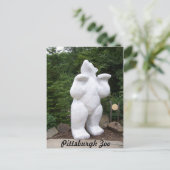 Statue des Polarbären Postkarte (Stehend Vorderseite)
