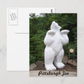 Statue des Polarbären Postkarte (Vorne/Hinten)