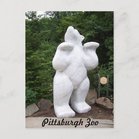 Statue des Polarbären Postkarte (Vorderseite)