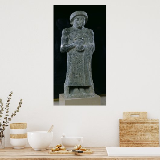 Statue des Prinzen Gudea, c.2150 v. Chr. Poster (Küche)