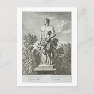 Statue des Satyr in Versailles, 1675, aus 'Vues Postkarte
