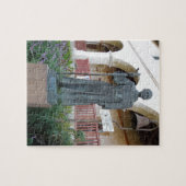 Statue des Vaters Serra an Santa- Barbaraauftrag Puzzle (Horizontal)