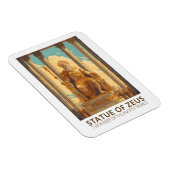 Statue des Zeus Sieben Weltwunder Vintage Magnet (Rechte Seite)