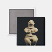 Statue einer Göttin, 6. Jahrtausend vor Christus Magnet (Vorderseite/Rückseite)