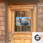 Statue einer Schildkröte in der Verbotenen Stadt - Fensteraufkleber (Haustür)