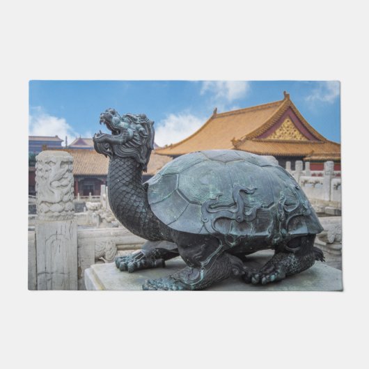Statue einer Schildkröte in der Verbotenen Stadt - Fußmatte (Vorderseite)