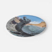 Statue einer Schildkröte in der Verbotenen Stadt - Pappteller (Schrägansicht)