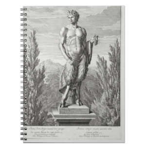 Statue eines Satyr, der eine Weintraube, Versa Notizblock