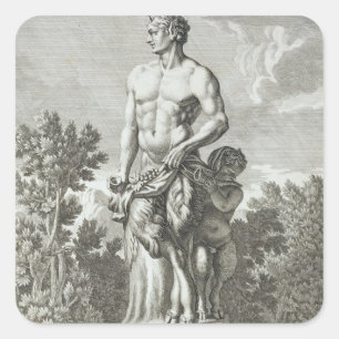Statue eines Satyr in Versailles, 1675, von 'Vues Quadratischer Aufkleber