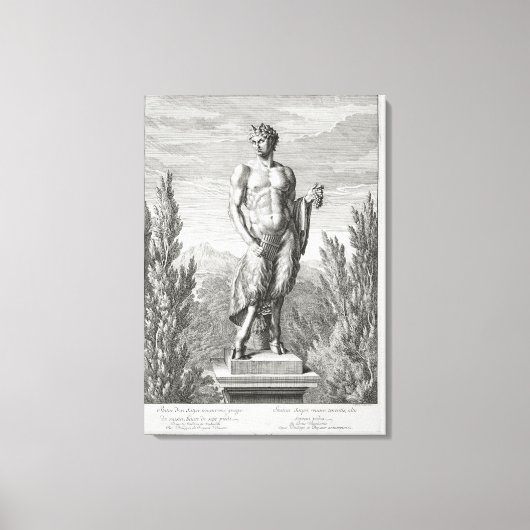 Statue eines Satyr mit einem Haufen Trauben, Versa Leinwanddruck (Vorderseite)