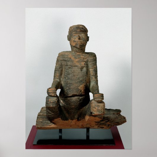 Statue eines Sitzenden, Mbembe, Nigeria Poster (Vorne)