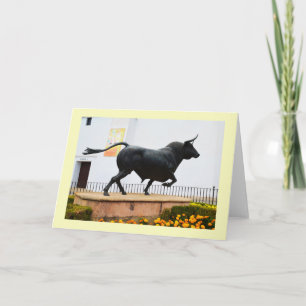 Statue eines Stiers Feiertagskarte