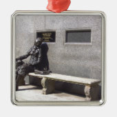 Statue Eleonors Rigby, Liverpool Großbritannien Ornament Aus Metall (Vorne)