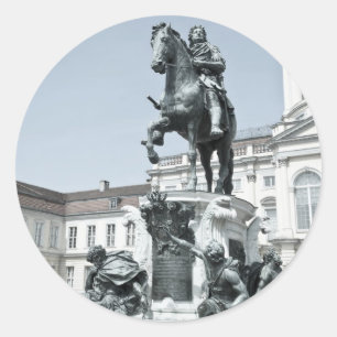 Statue Friedrich Wilhelm I. in Berlin Runder Aufkleber