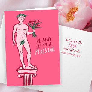 STATUE GALENTINE Valentinstag Whimsisch Lustig Hyp Karte