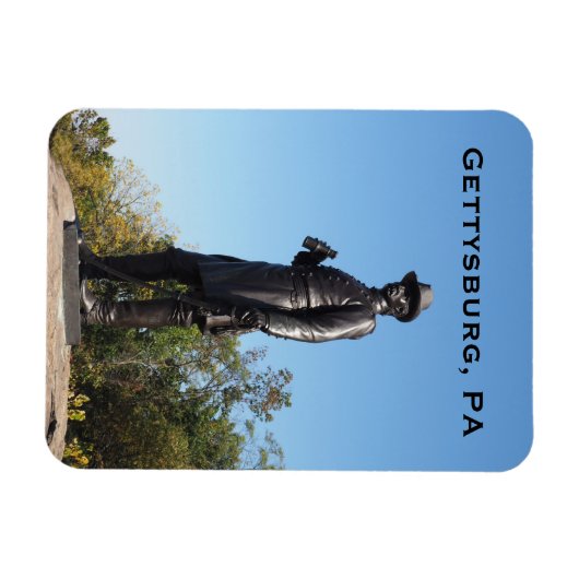 Statue General Warren in Gettysburg, PA Magnet (Horizontal)