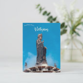 Statue Guanyin Tay Ninh Vietnam Postkarte (Stehend Vorderseite)