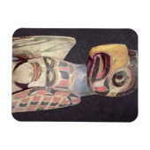 Statue Haida "Thunderbird" (lackiertes Holz) Magnet (Horizontal)