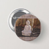 Statue-Idol-Frieden Buddhas buddhistischer Button (Vorne & Hinten)