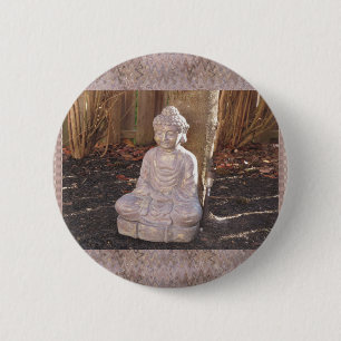 Statue-Idol-Frieden Buddhas buddhistischer Button