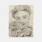 Statue im Garten I Fleecedecke (Vorderseite)