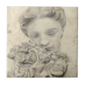 Statue im Garten I Fliese (Vorderseite)