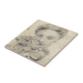 Statue im Garten I Fliese (Seite)