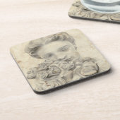 Statue im Garten I Getränkeuntersetzer (Linke Seite)