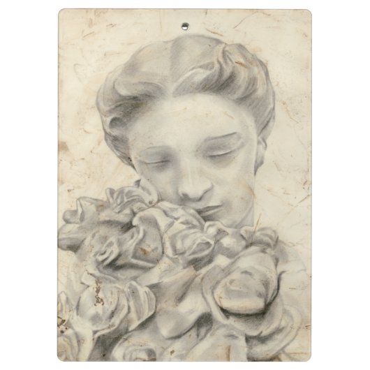 Statue im Garten I Klemmbrett (Rückseite)