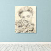 Statue im Garten I Leinwanddruck (Insitu (Holzboden))