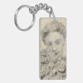 Statue im Garten I Schlüsselanhänger (Vorderseite links)