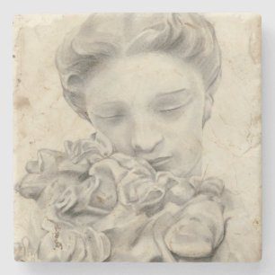 Statue im Garten I Steinuntersetzer