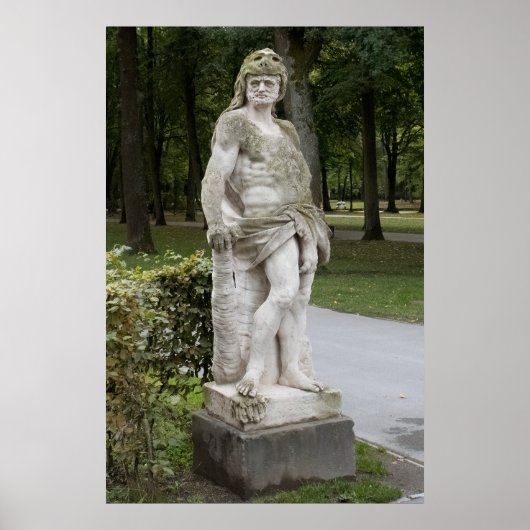 Statue im Park Poster (Vorne)
