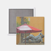 Statue im Regen in Kolumbien Magnet (Vorderseite/Rückseite)