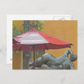 Statue im Regen in Kolumbien Postkarte (Vorne/Hinten)