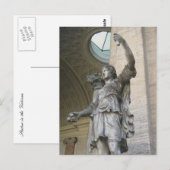 Statue im Vatikan Postkarte (Vorne/Hinten)