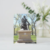 Statue im Zentralpark Postkarte (Stehend Vorderseite)