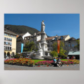 Statue in Bozen Italien Poster (Vorne)